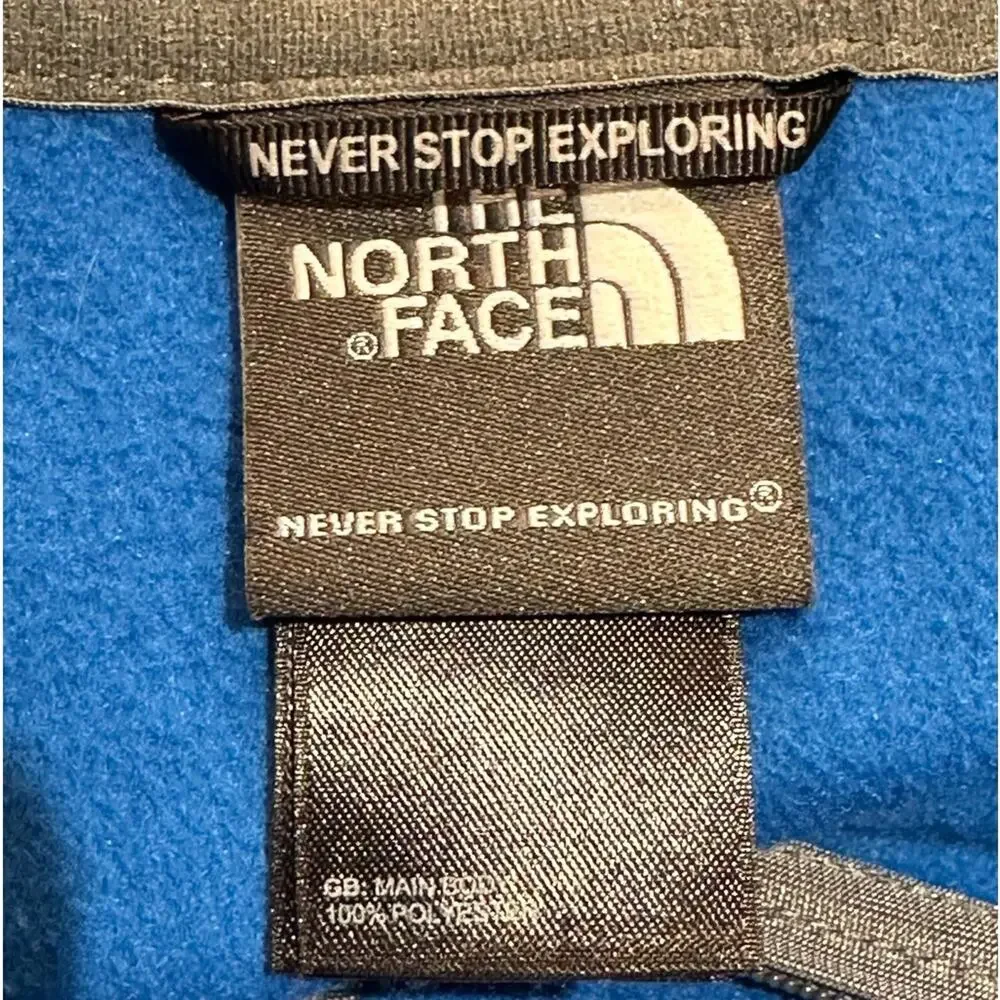 The North Face Royal Blue Mens XL Quarter Zip Fleece Top